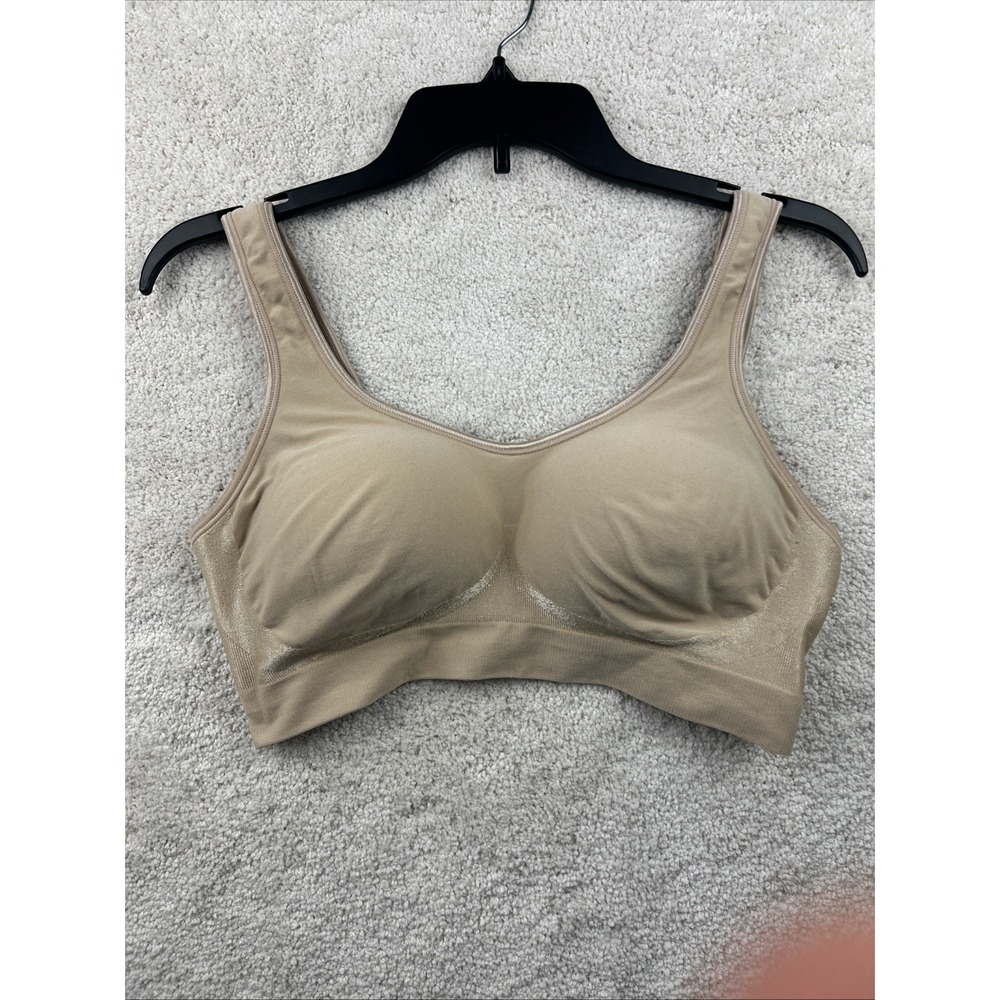 Bali Model Wireless T-Shirt Bra Women's US Size L Beige Lined 3488/B488‎ Racy